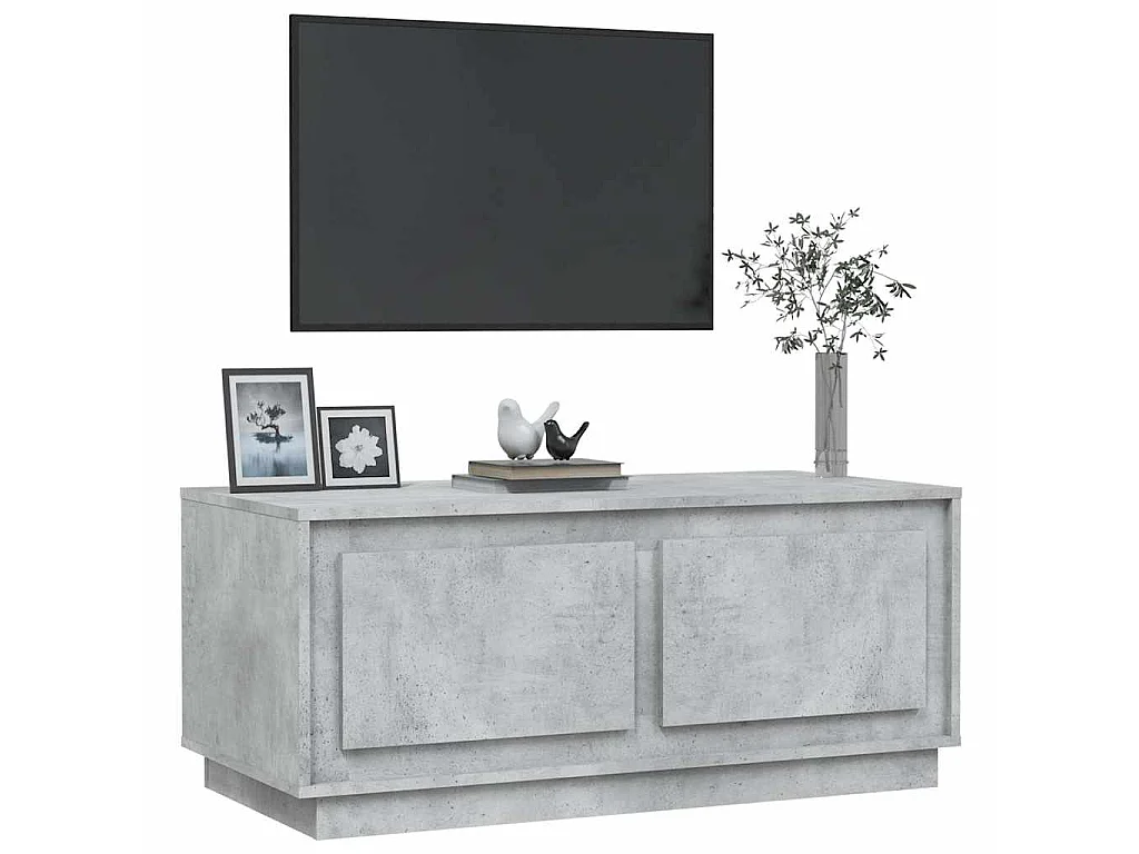 Salontafel 102x50x44 cm bewerkt hout betongrijs