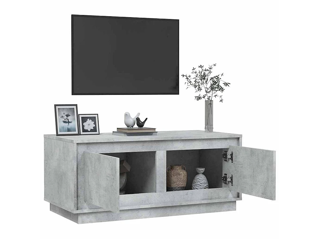 Salontafel 102x50x44 cm bewerkt hout betongrijs