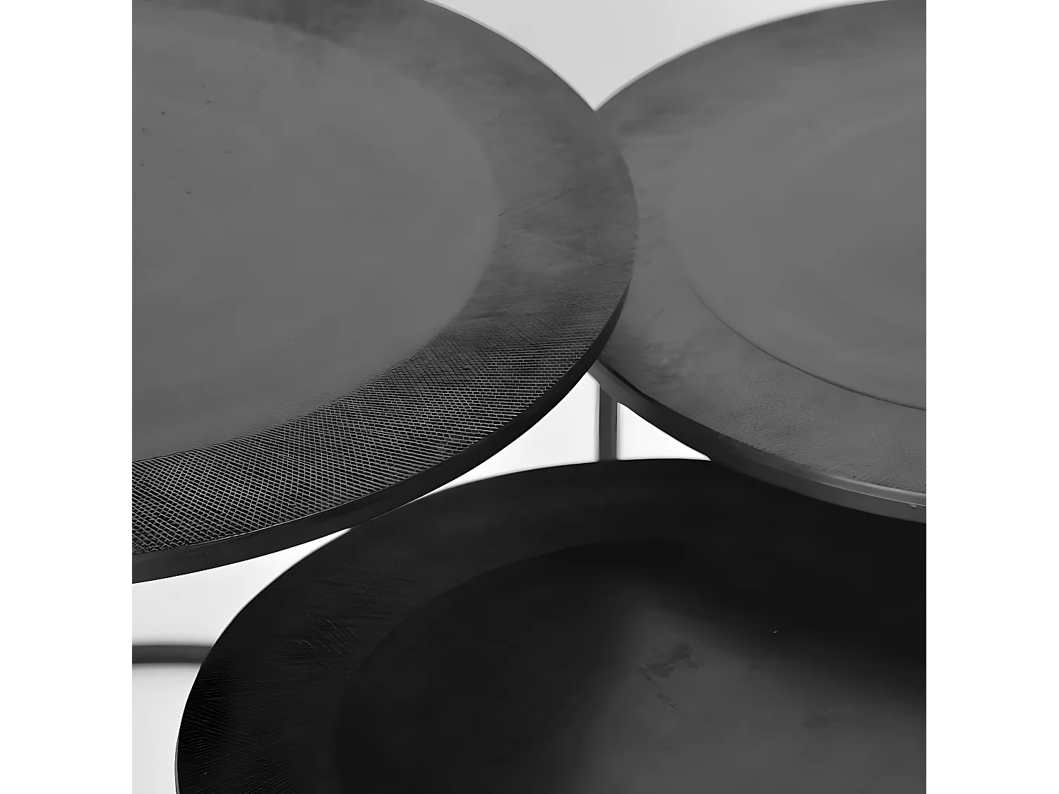 LABEL51 3-tlg. Couchtisch-Set Tres Schwarz