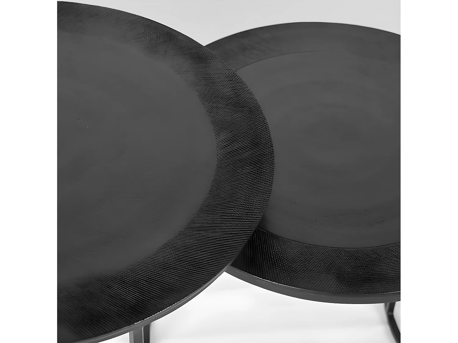 Ensemble de 3 tables basses Tres Noir