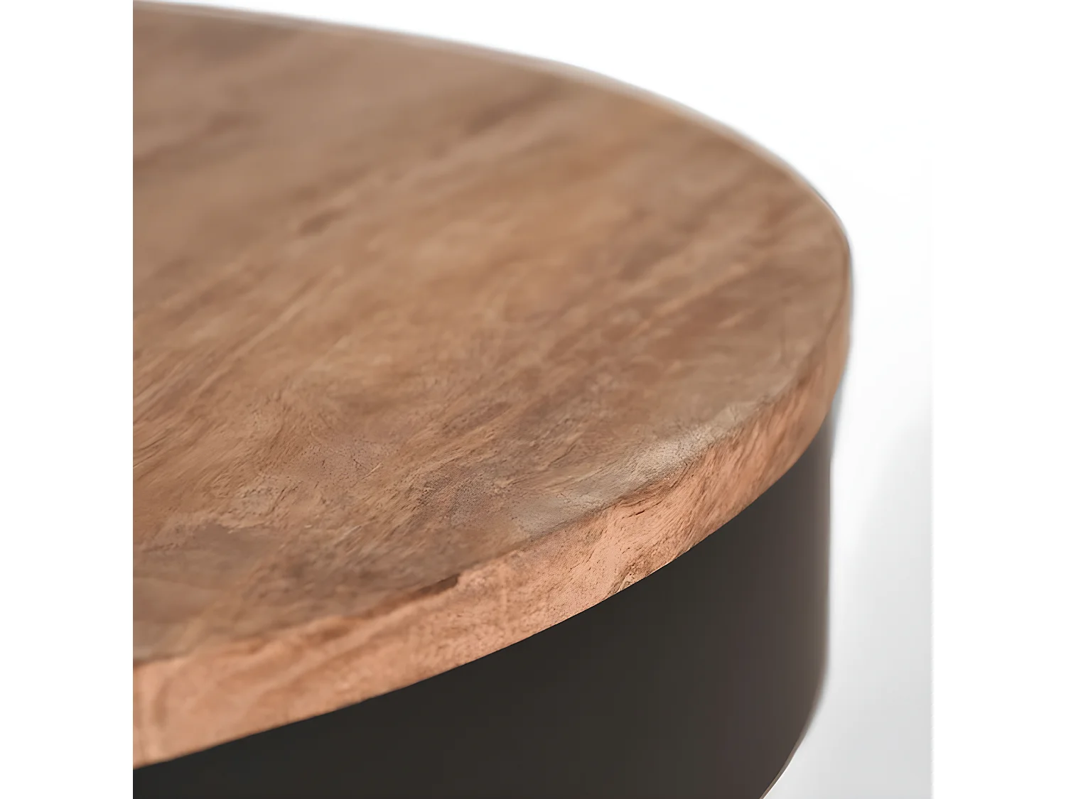 Table basse Saran 80x80x43 cm Bois/Noir