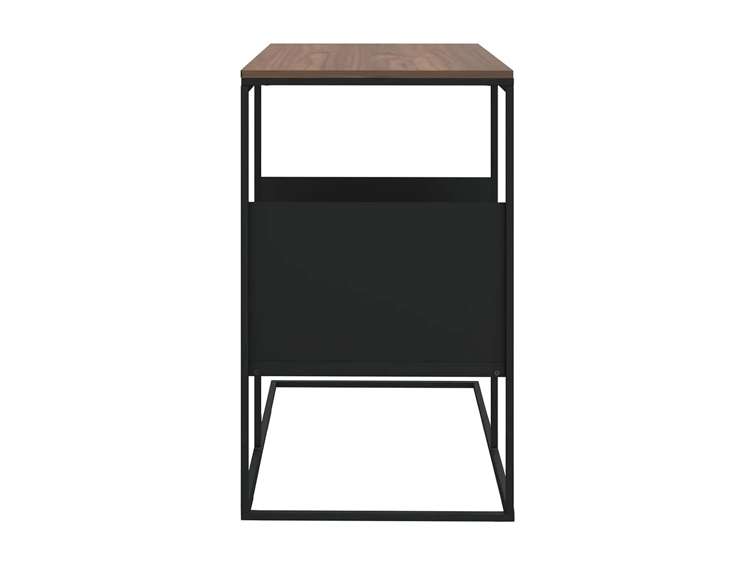 Mesa auxiliar de madera contrachapada negro 55x36x59,5 cm
