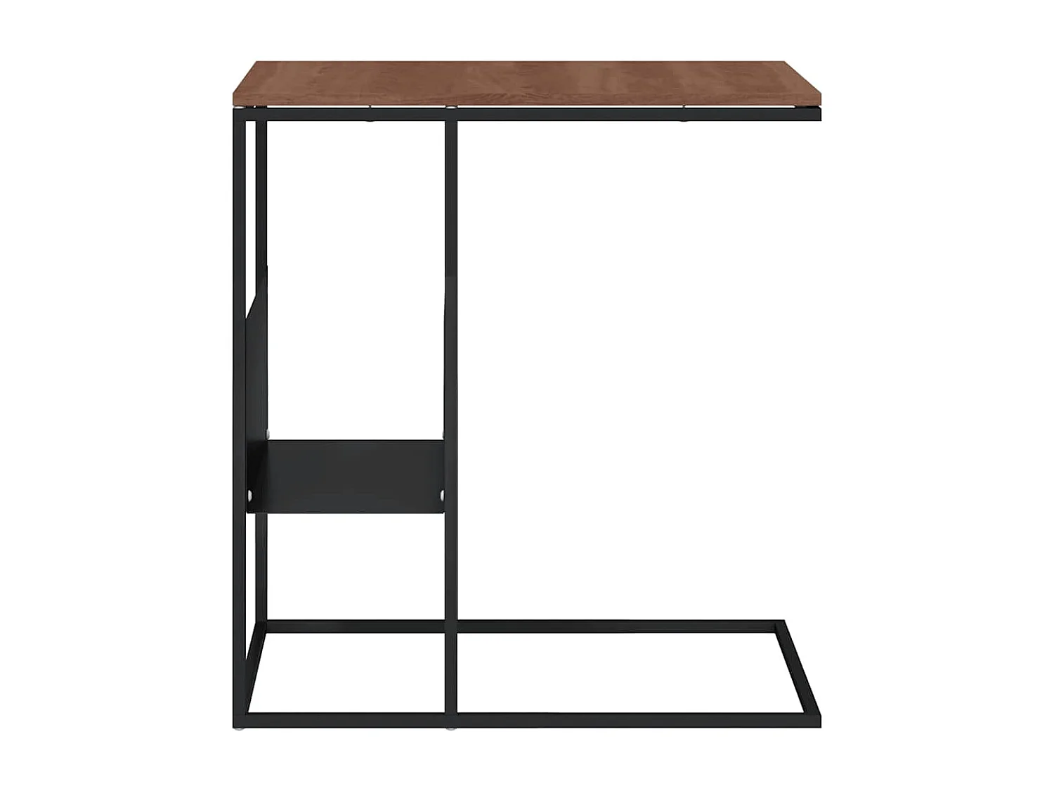 Bijzettafel 55x36x59,5 cm bewerkt hout zwart