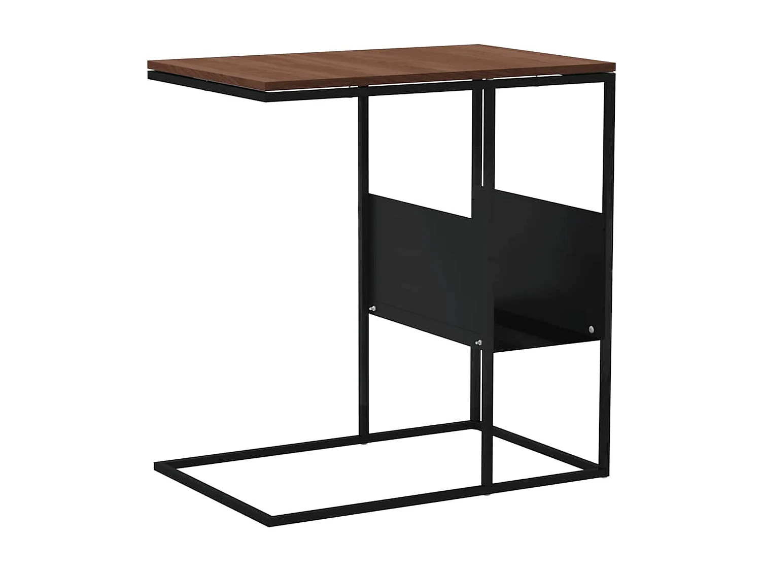 Bijzettafel 55x36x59,5 cm bewerkt hout zwart