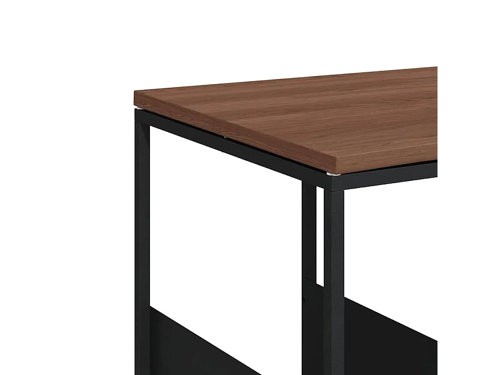 Bijzettafel 55x36x59,5 cm bewerkt hout zwart