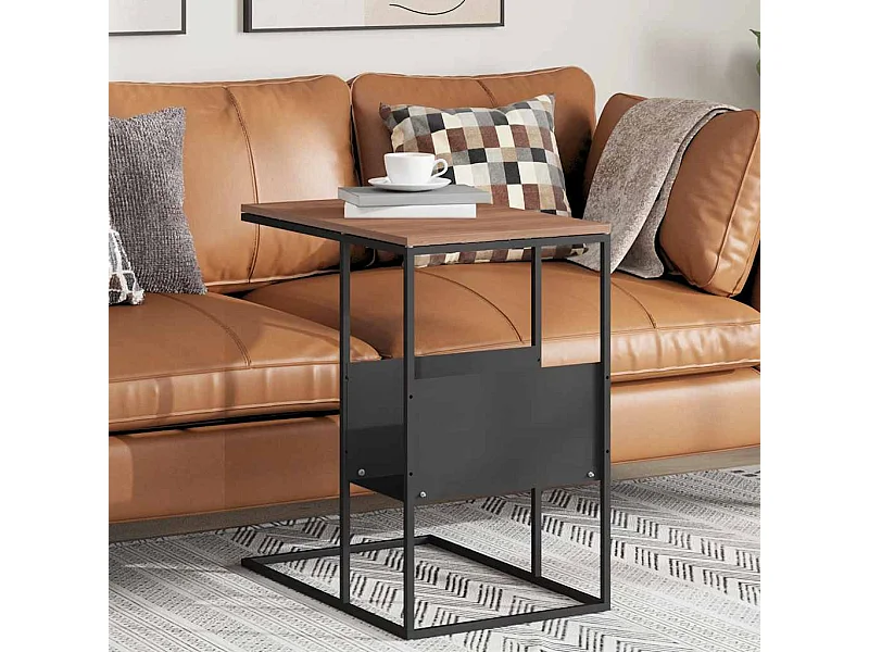 Table d'appoint Noir 55x36x59,5 cm Bois d'ingénierie