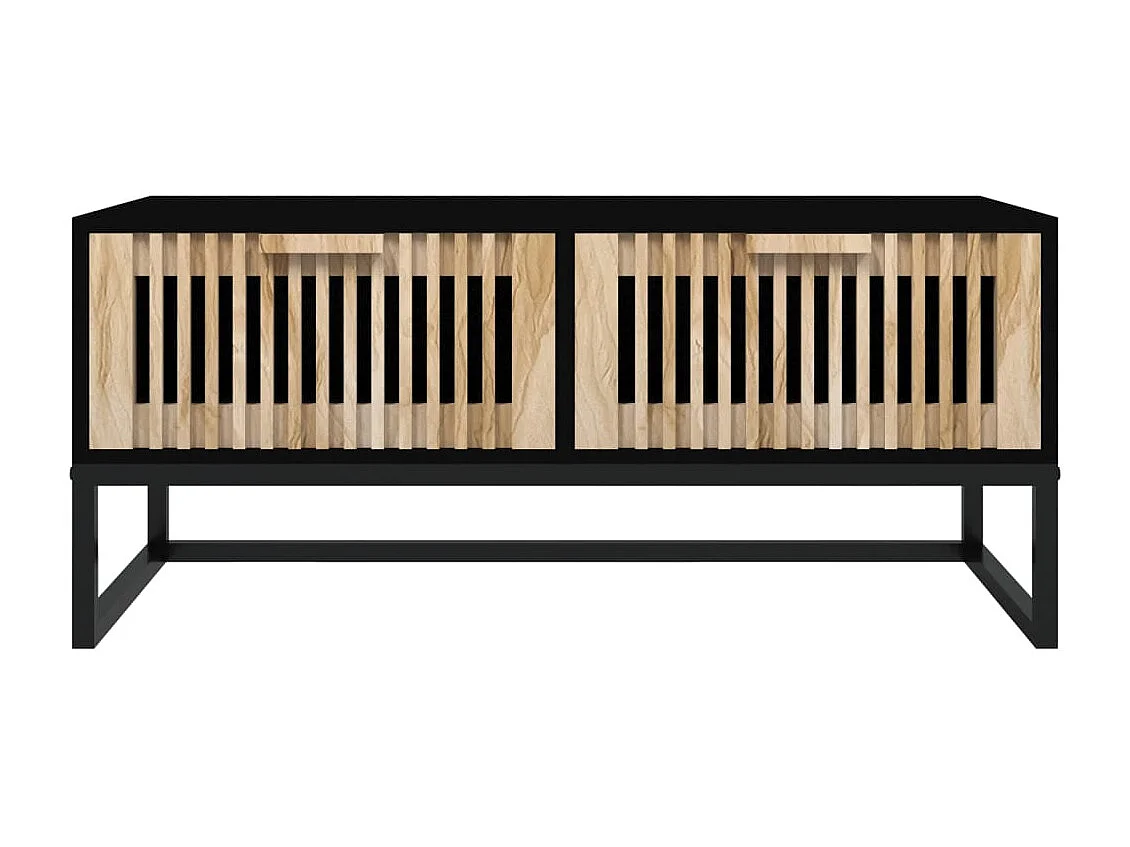 Mesa de centro 80x40x35 cm derivados de madeira/ferro preto