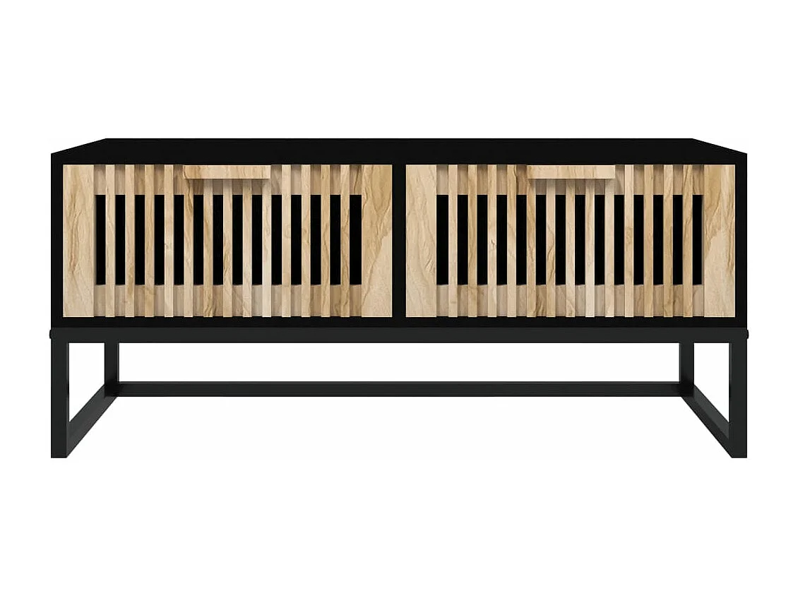 Mesa de centro 80x40x35 cm derivados de madeira/ferro preto