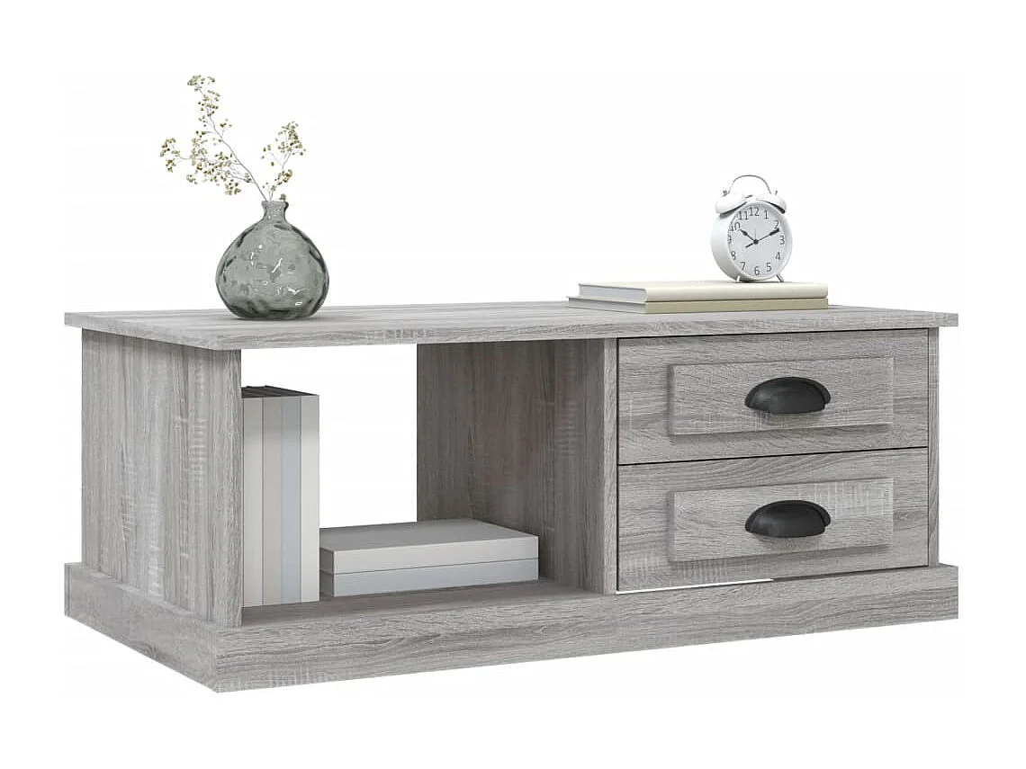 Table basse Sonoma gris 90x50x35 cm Bois d'ingénierie
