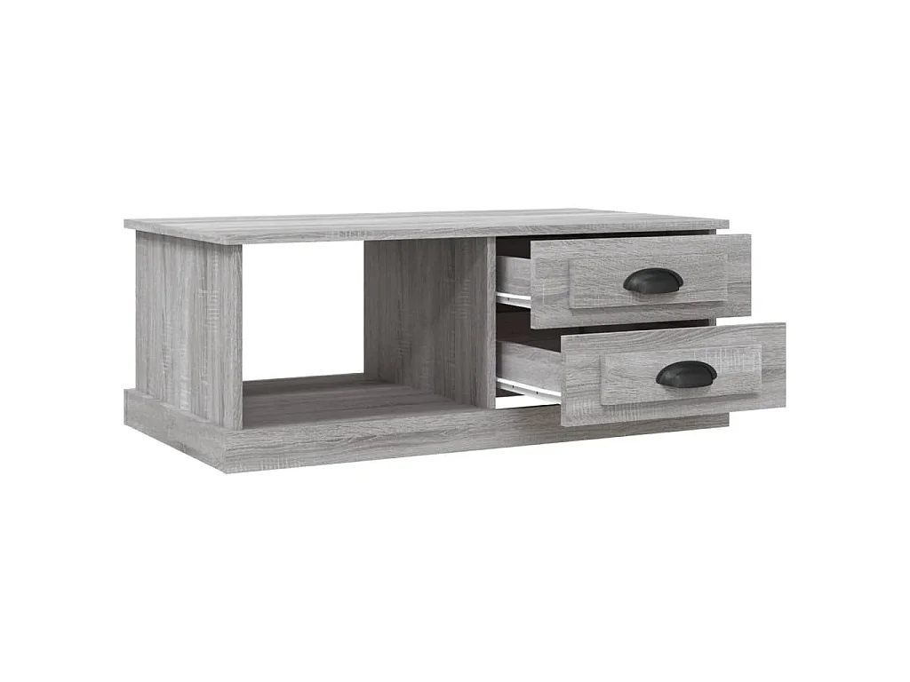 Table basse Sonoma gris 90x50x35 cm Bois d'ingénierie