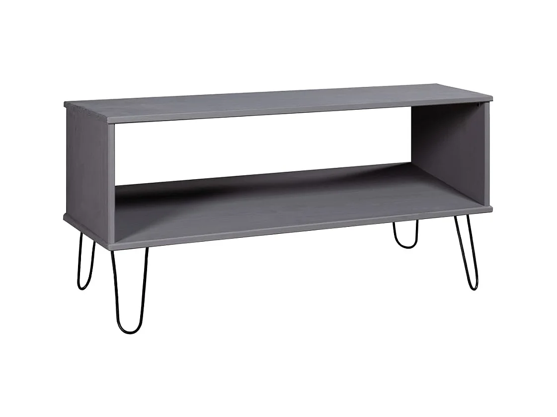Table basse New York Gris Bois de pin massif