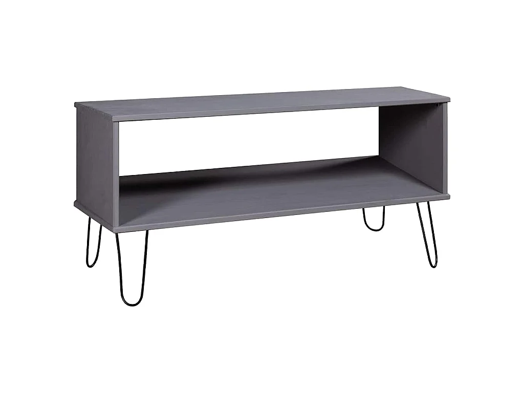 Table basse New York Gris Bois de pin massif