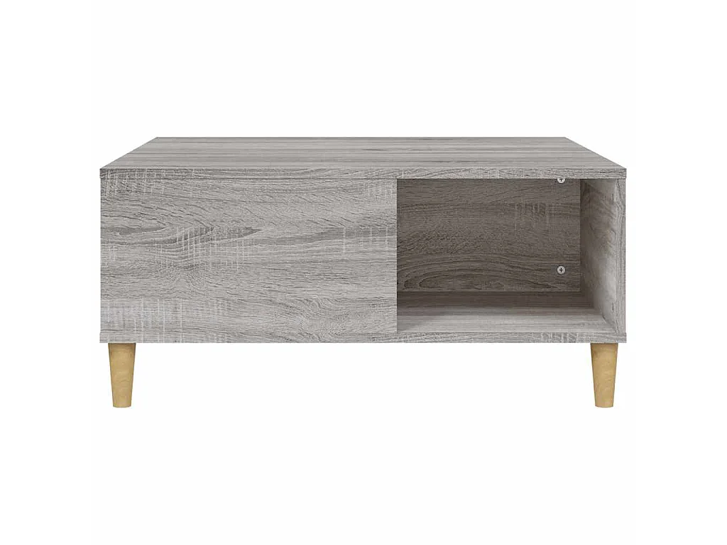 Salontafel 80x80x36,5 cm bewerkt hout grijs sonoma eikenkleurig