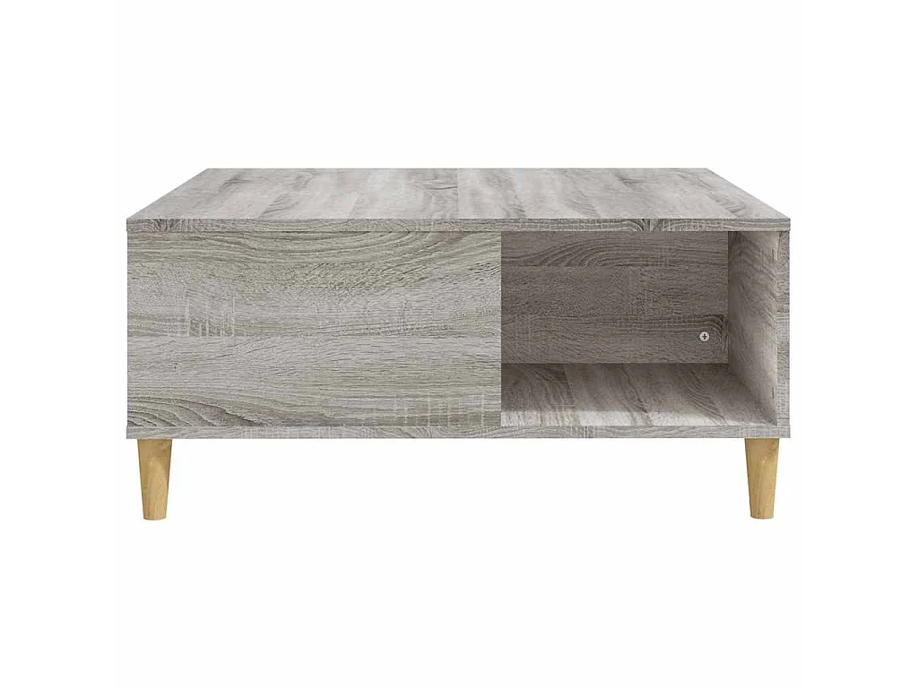 Salontafel 80x80x36,5 cm bewerkt hout grijs sonoma eikenkleurig