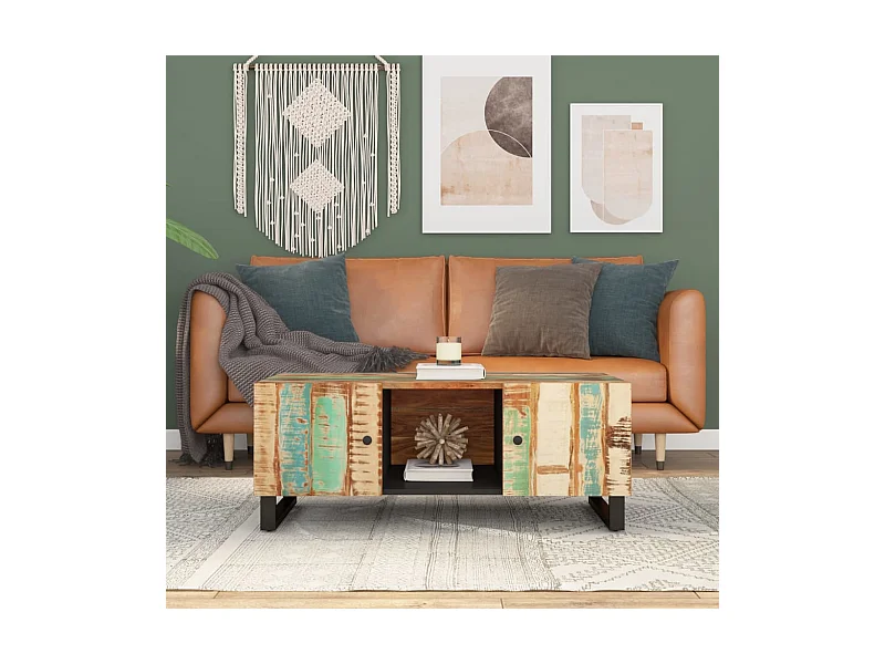 Couchtisch 100x54x40 cm Altholz Massiv & Holzwerkstoff