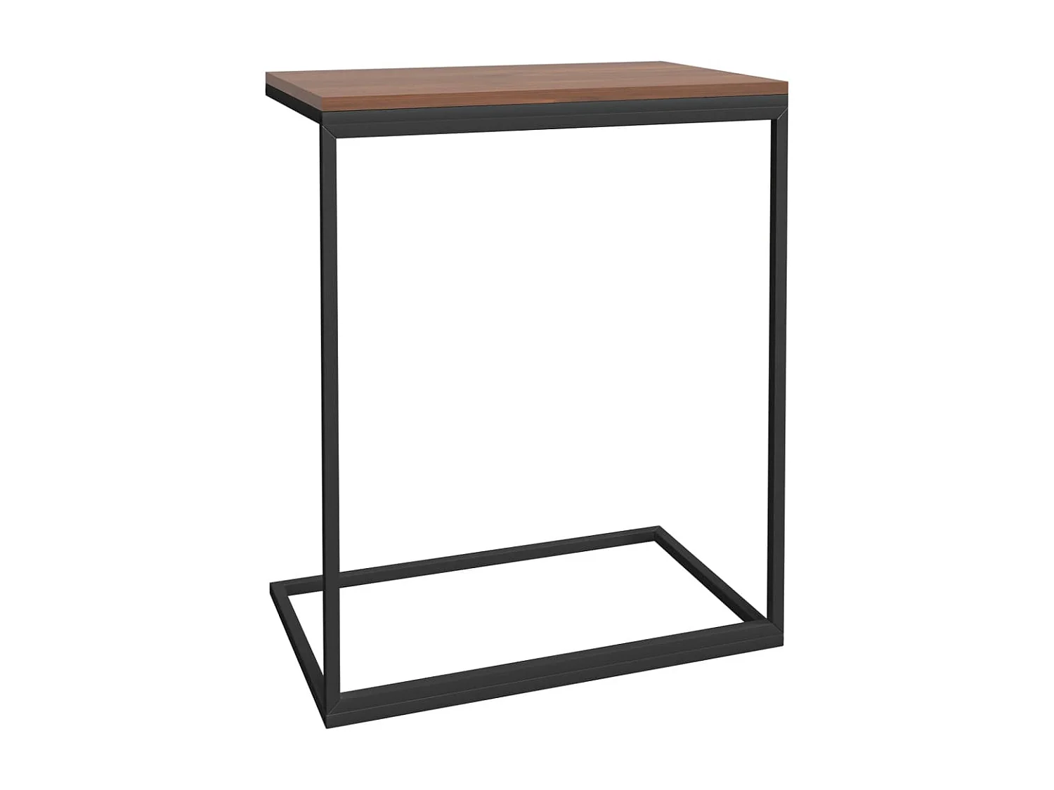 Bijzettafel 55x35x66 cm bewerkt hout zwart