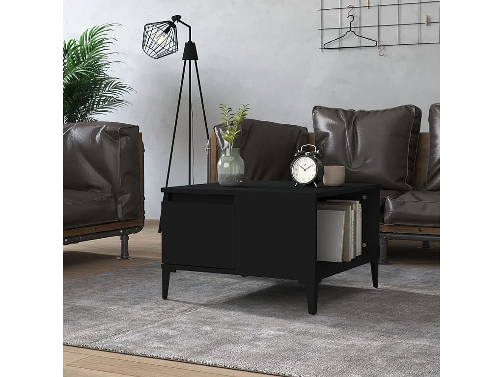 Salontafel 55x55x36,5 cm bewerkt hout zwart