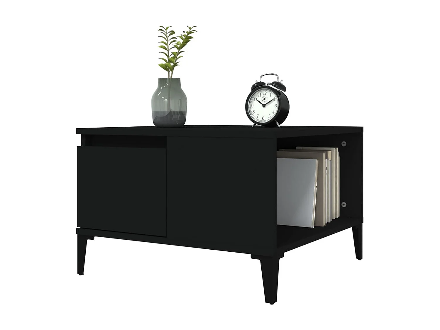 Salontafel 55x55x36,5 cm bewerkt hout zwart