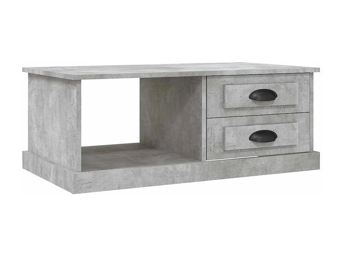 Table basse Gris béton 90x50x35 cm Bois d'ingénierie