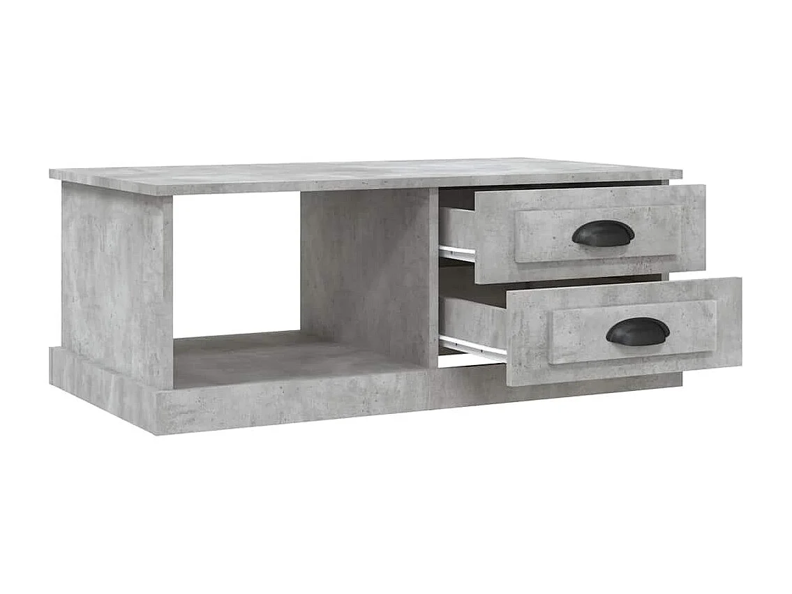 Table basse Gris béton 90x50x35 cm Bois d'ingénierie