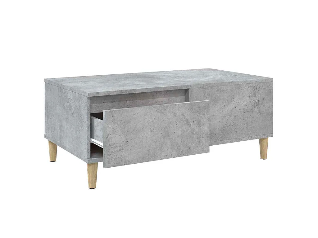 Table basse Gris béton 90x50x36,5 cm Bois d'ingénierie