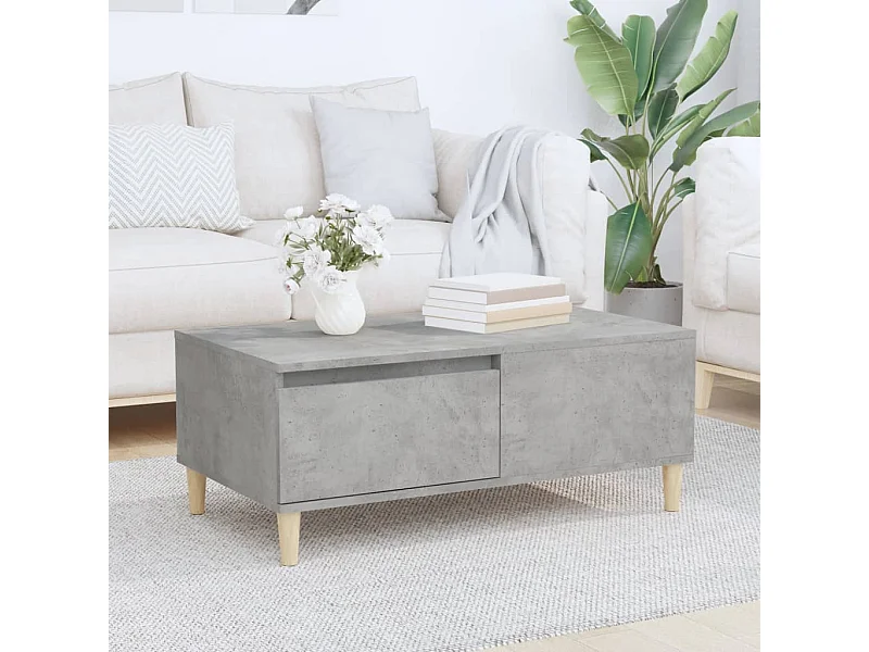 Couchtisch Betongrau 90x50x36,5 cm Holzwerkstoff