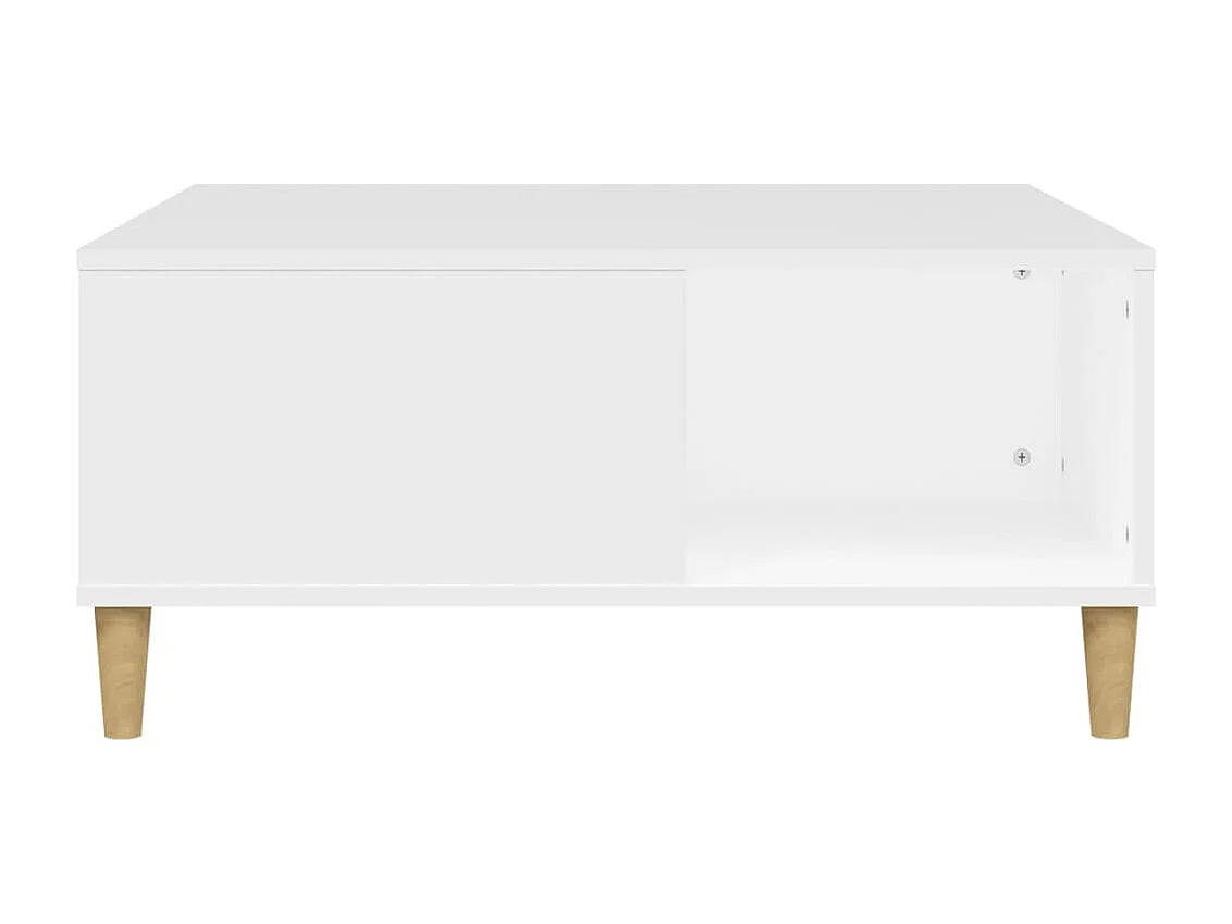 Mesa de centro madera contrachapada blanco 80x80x36,5 cm