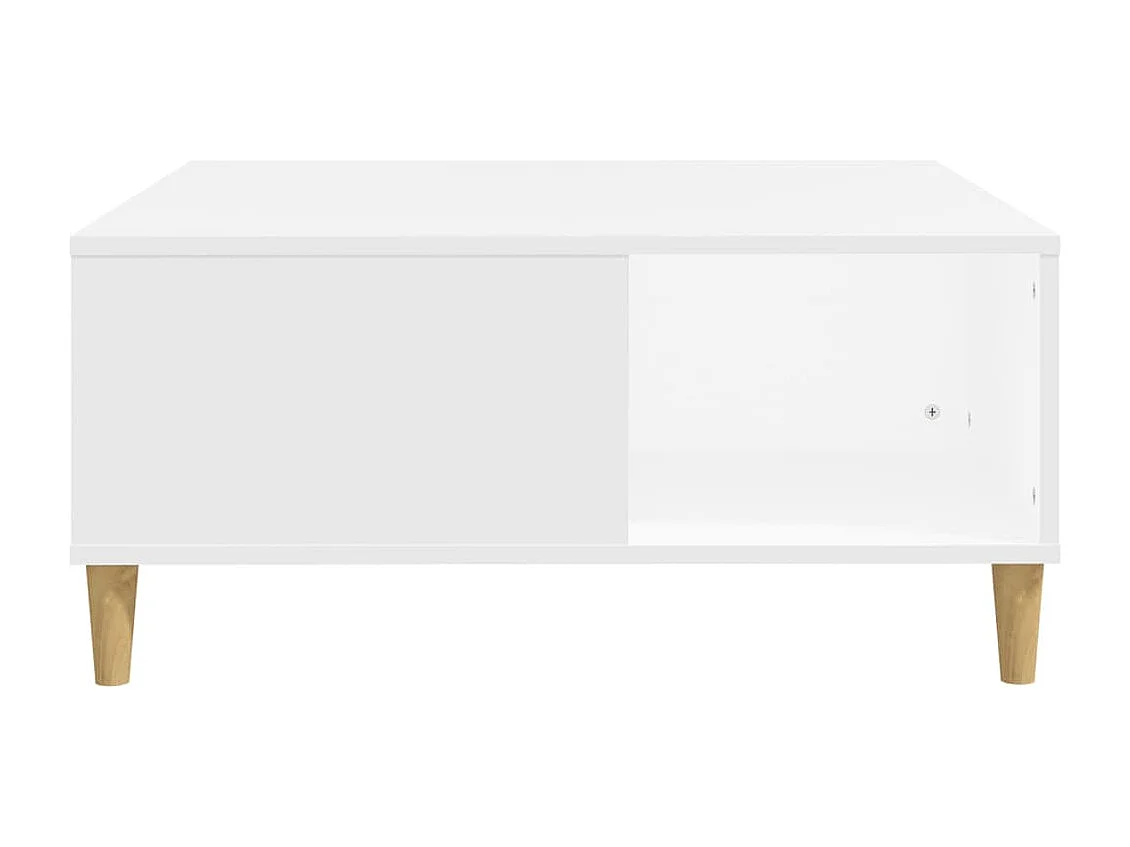 Mesa de centro madera contrachapada blanco 80x80x36,5 cm