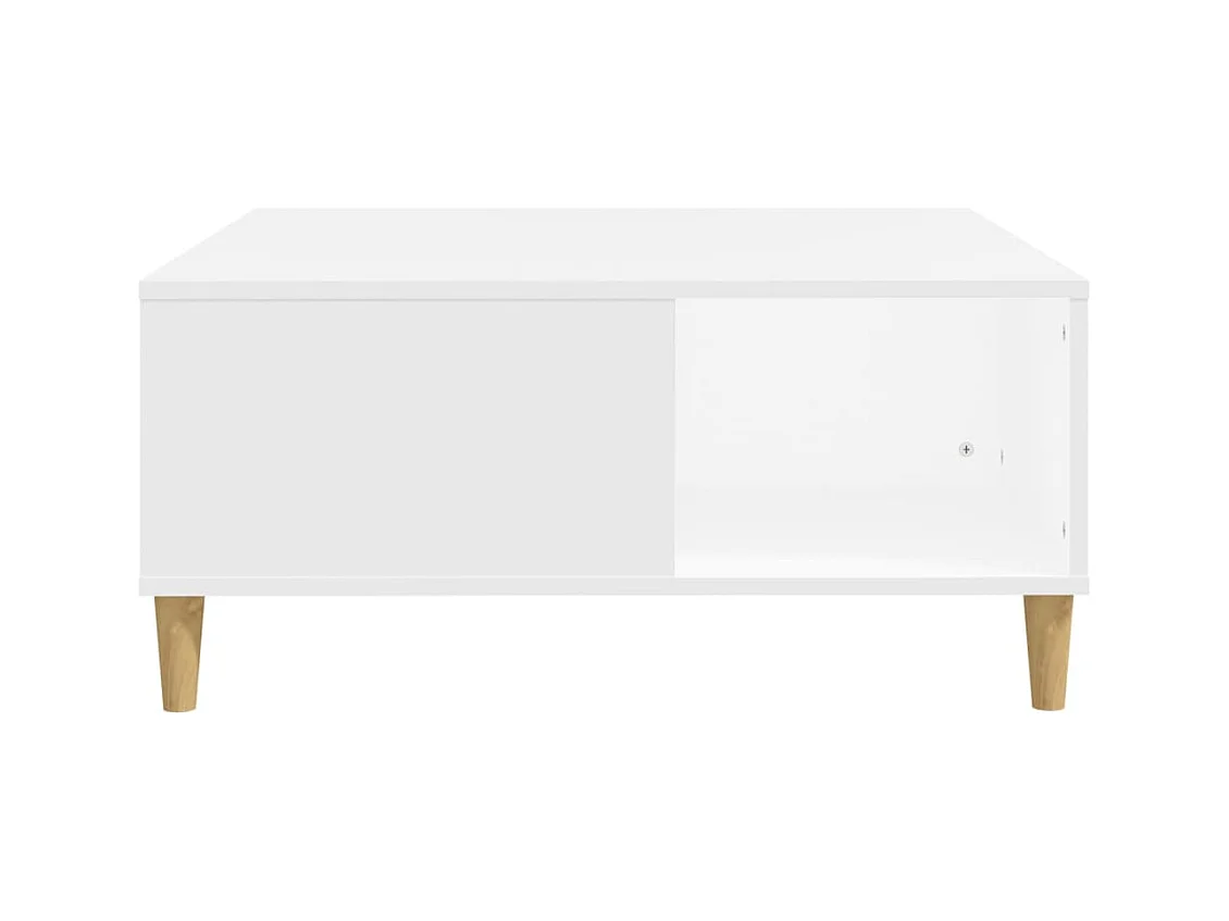 Table basse blanc 80x80x36,5 cm bois d'ingénierie