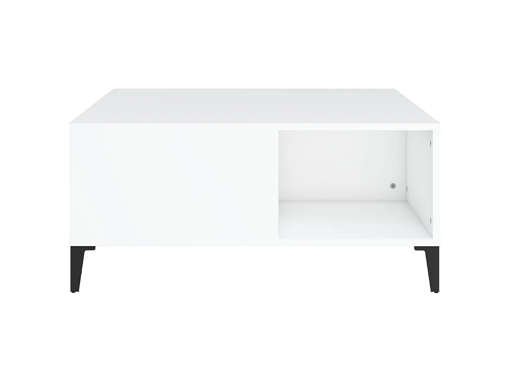 Tavolino da Salotto Bianco 80x80x36,5 cm in Legno Multistrato