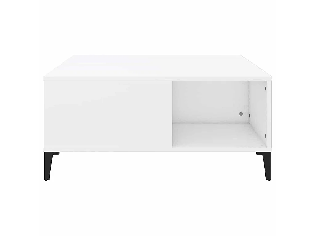 Table basse blanc 80x80x36,5 cm bois d'ingénierie