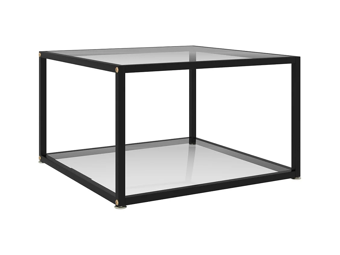 Table basse Transparent 60x60x35 cm Verre trempé