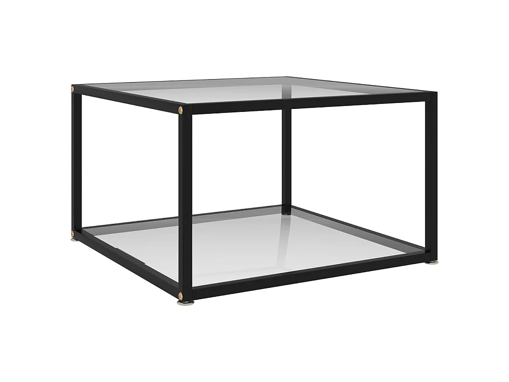 Table basse Transparent 60x60x35 cm Verre trempé