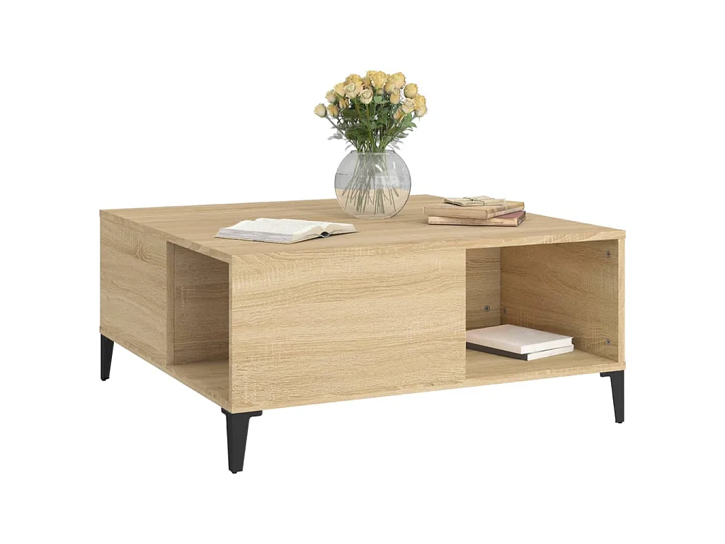 Couchtisch Sonoma-Eiche 80x80x36,5 cm Holzwerkstoff
