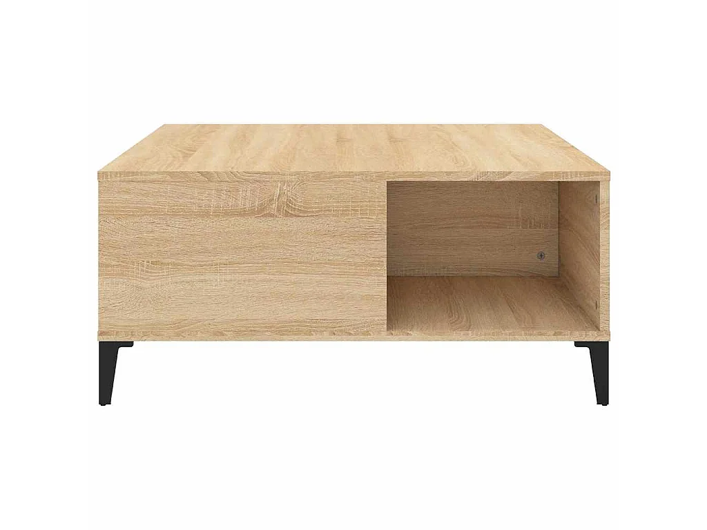Tavolino Salotto Rovere Sonoma 80x80x36,5 cm Legno Multistrato