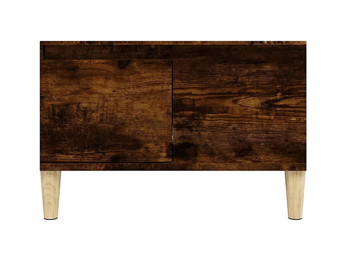 Table basse chêne fumé 55x55x36,5 cm bois d'ingénierie
