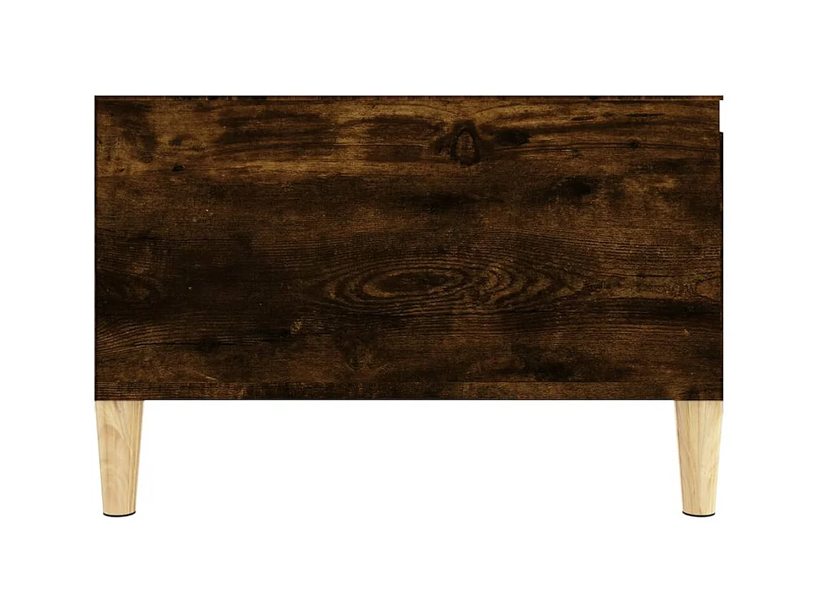 Table basse chêne fumé 55x55x36,5 cm bois d'ingénierie