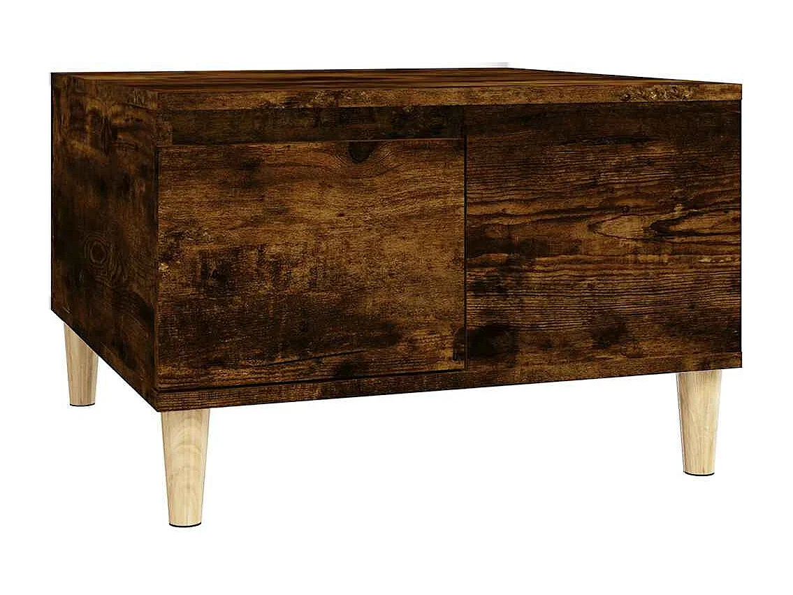 Table basse chêne fumé 55x55x36,5 cm bois d'ingénierie