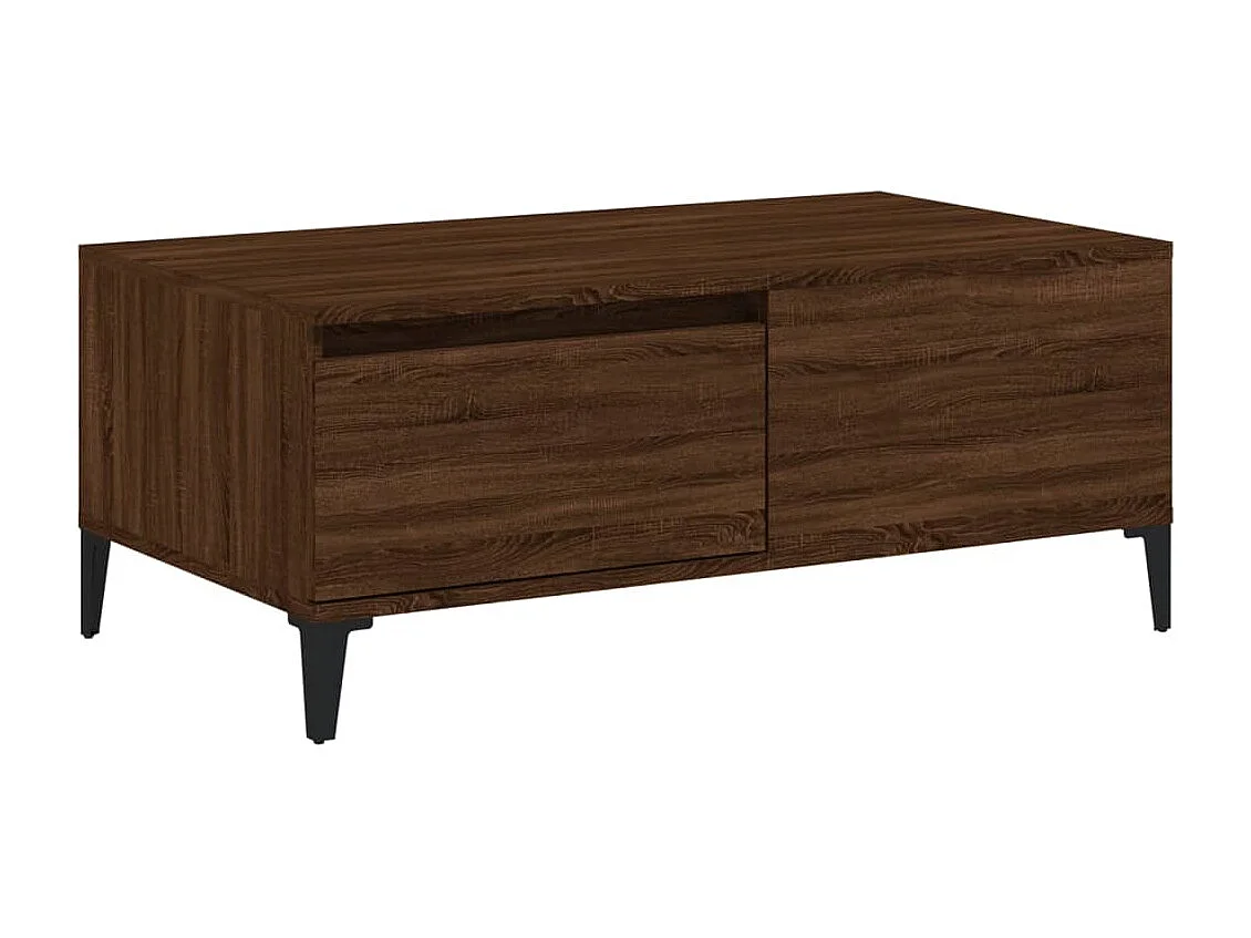 Salontafel 90x50x36,5 cm bewerkt hout bruin eikenkleur