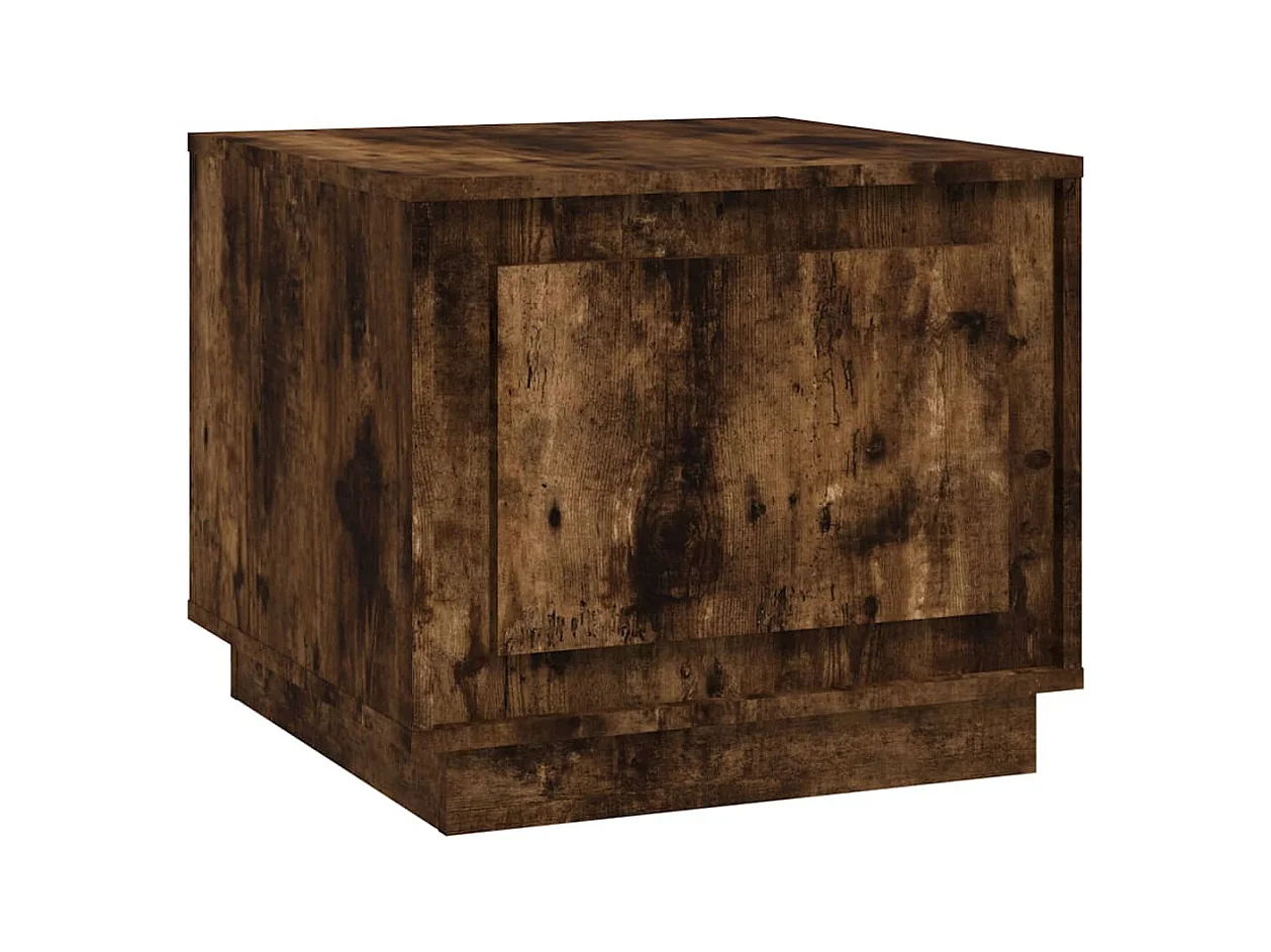 Table basse chêne fumé 51x50x44 cm bois d'ingénierie
