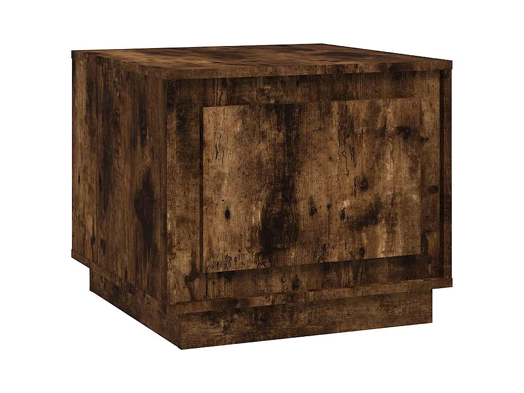 Table basse chêne fumé 51x50x44 cm bois d'ingénierie