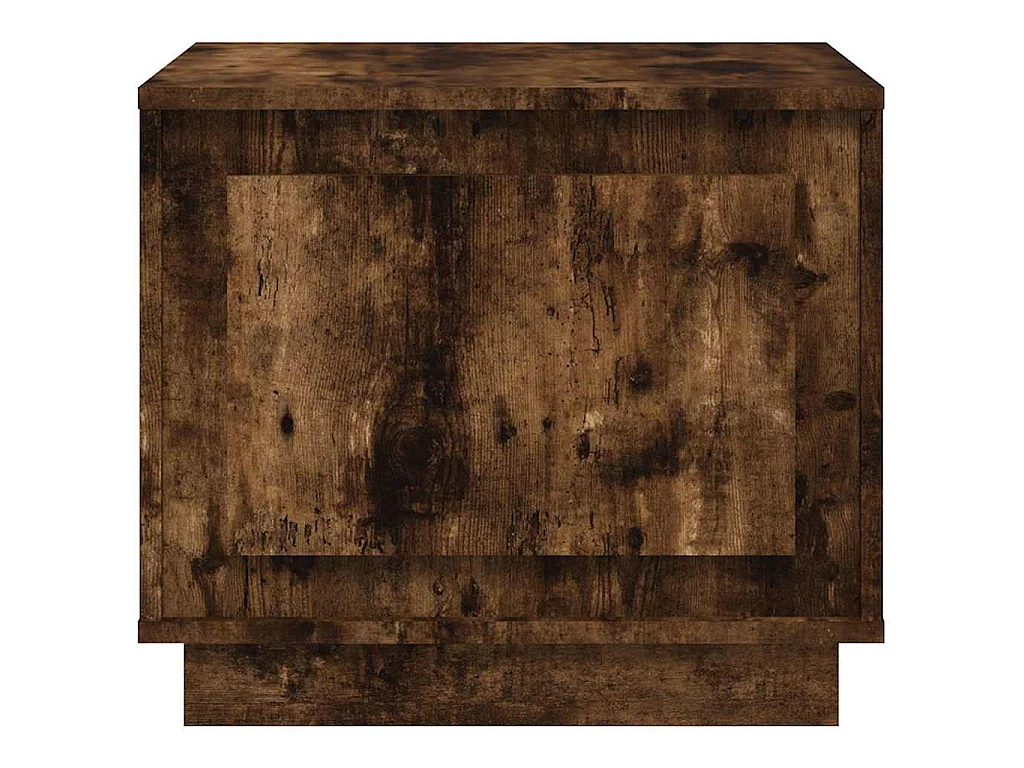 Table basse chêne fumé 51x50x44 cm bois d'ingénierie