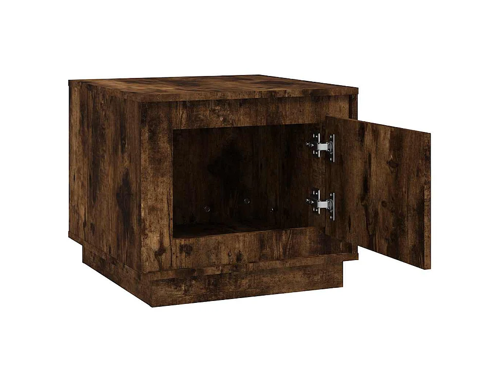 Table basse chêne fumé 51x50x44 cm bois d'ingénierie