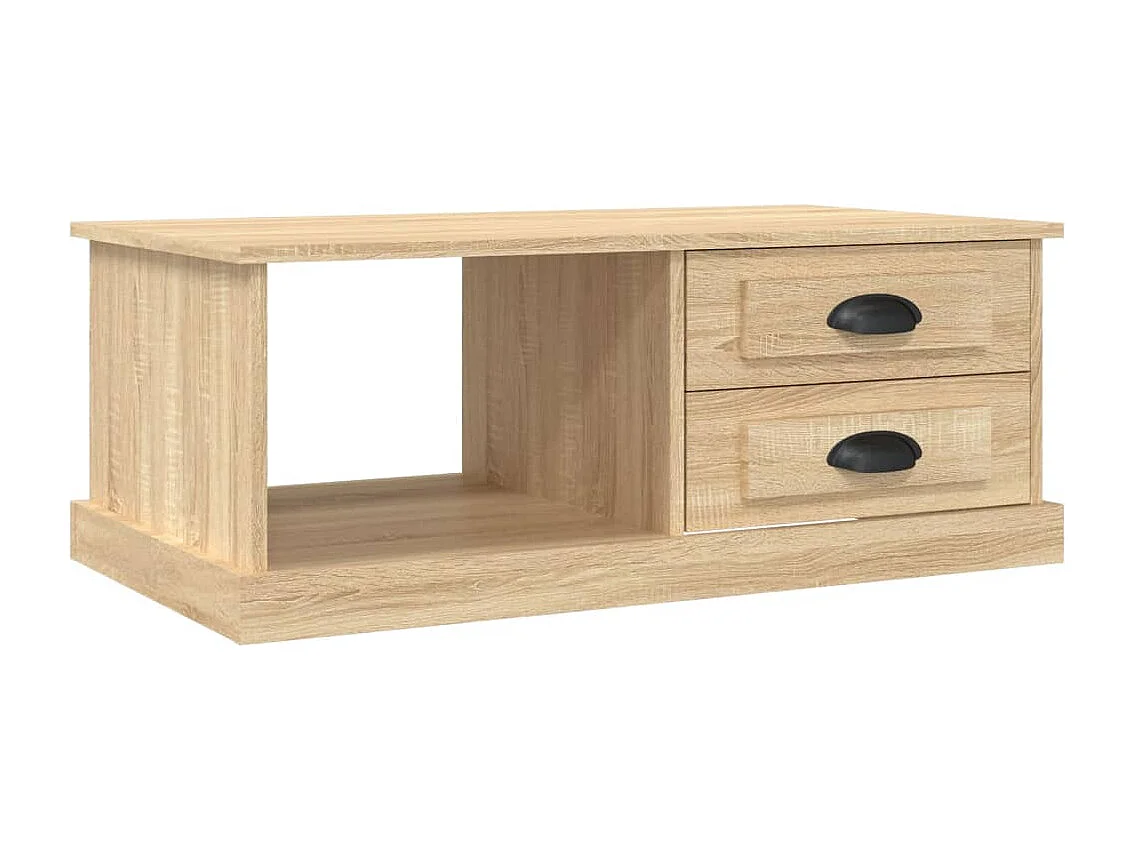 Salontafel 90x50x35 cm bewerkt hout sonoma eikenkleurig