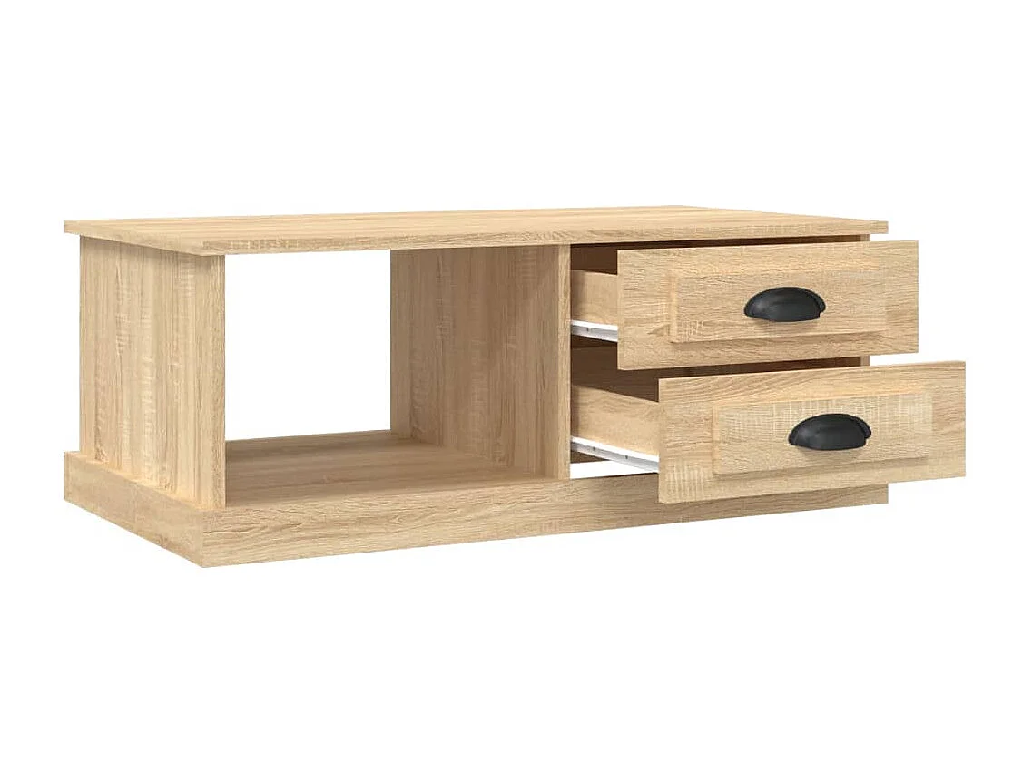 Salontafel 90x50x35 cm bewerkt hout sonoma eikenkleurig