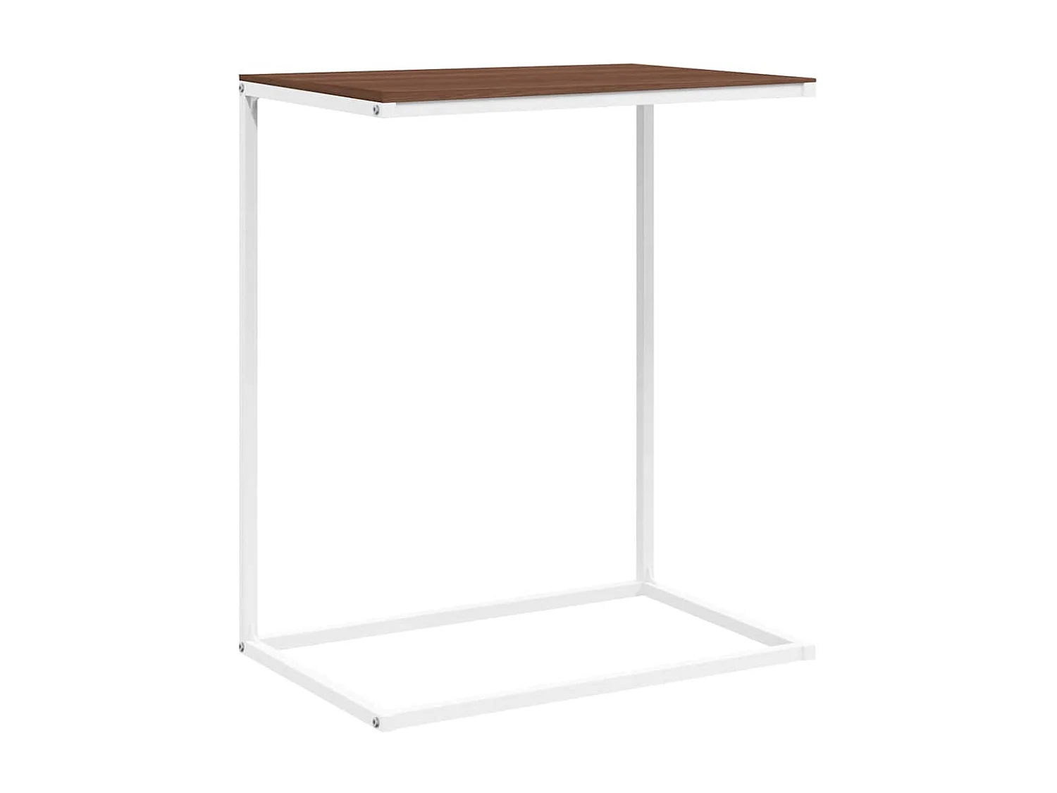 Bijzettafel 55x35x66 cm bewerkt hout wit