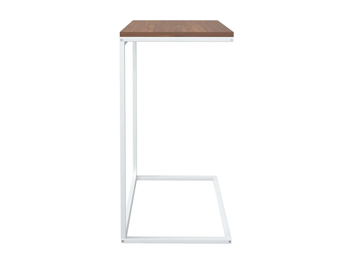 Bijzettafel 55x35x66 cm bewerkt hout wit