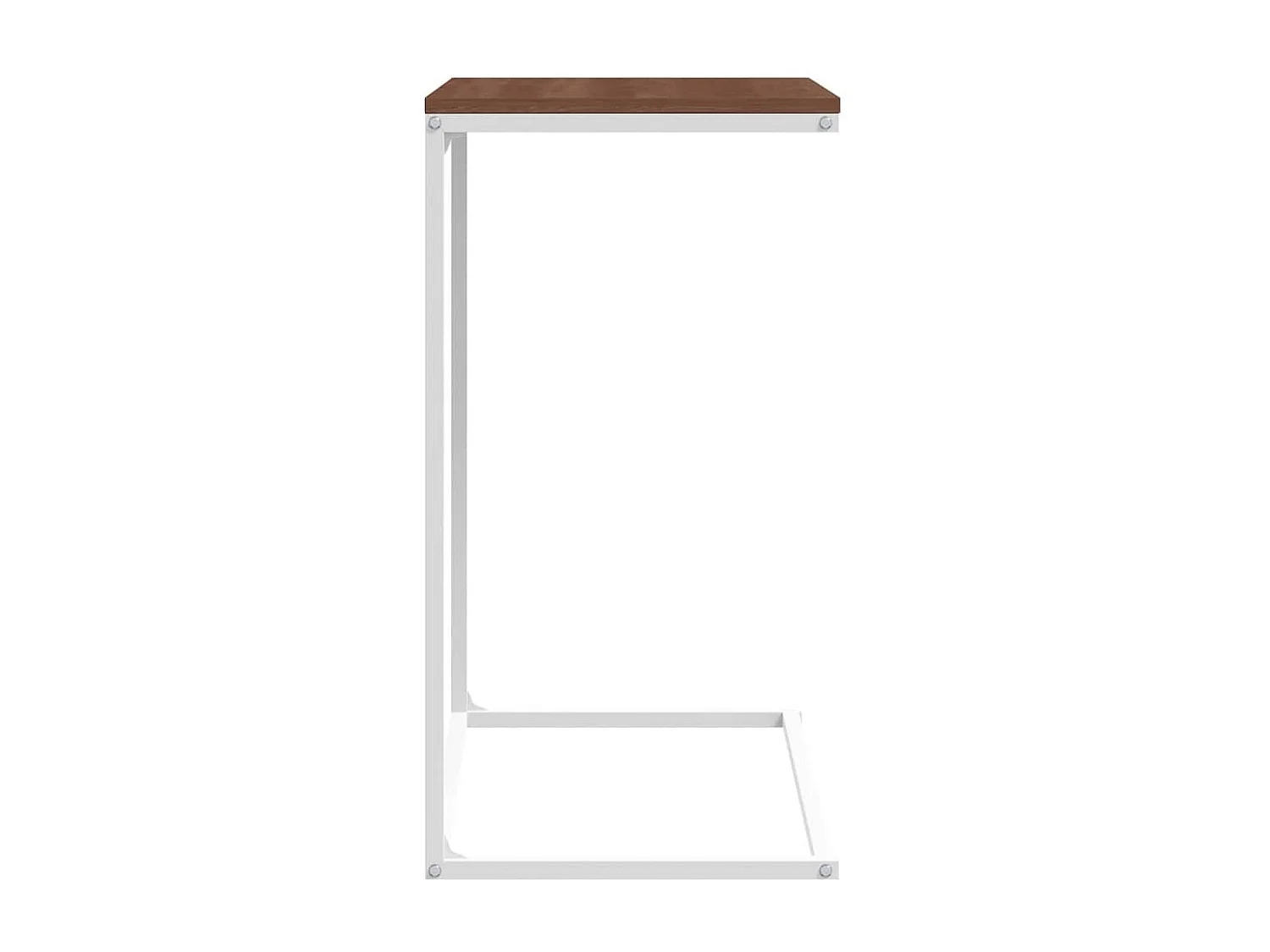 Bijzettafel 55x35x66 cm bewerkt hout wit