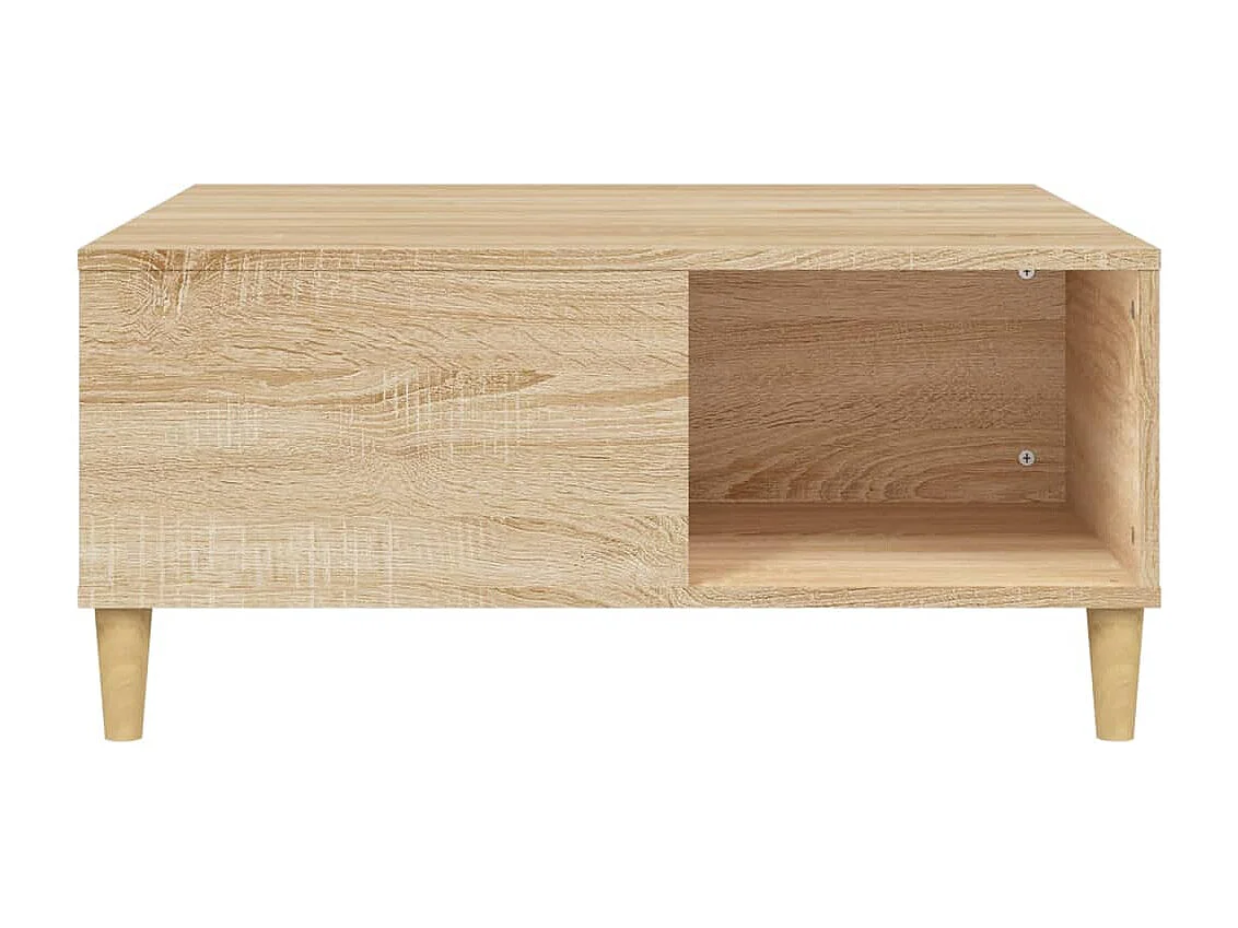 Table basse chêne sonoma 80x80x36,5 cm bois d'ingénierie