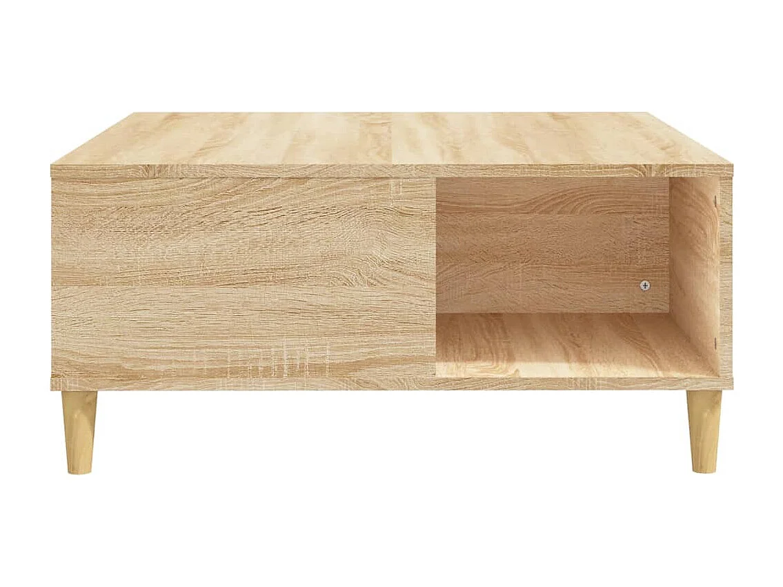 Table basse chêne sonoma 80x80x36,5 cm bois d'ingénierie